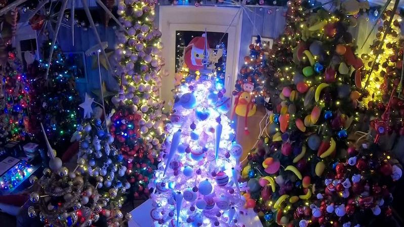 Blikající domov. Manželé si ozdobili 444 vánočních stromků